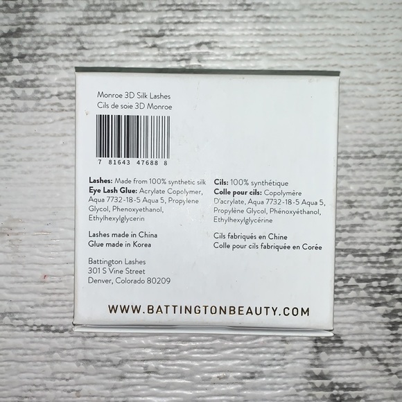 Battington Beauty! Monroe Reusable 3D Silk Full Lashes + Glue SET! NEW! - Picture 11 of 14